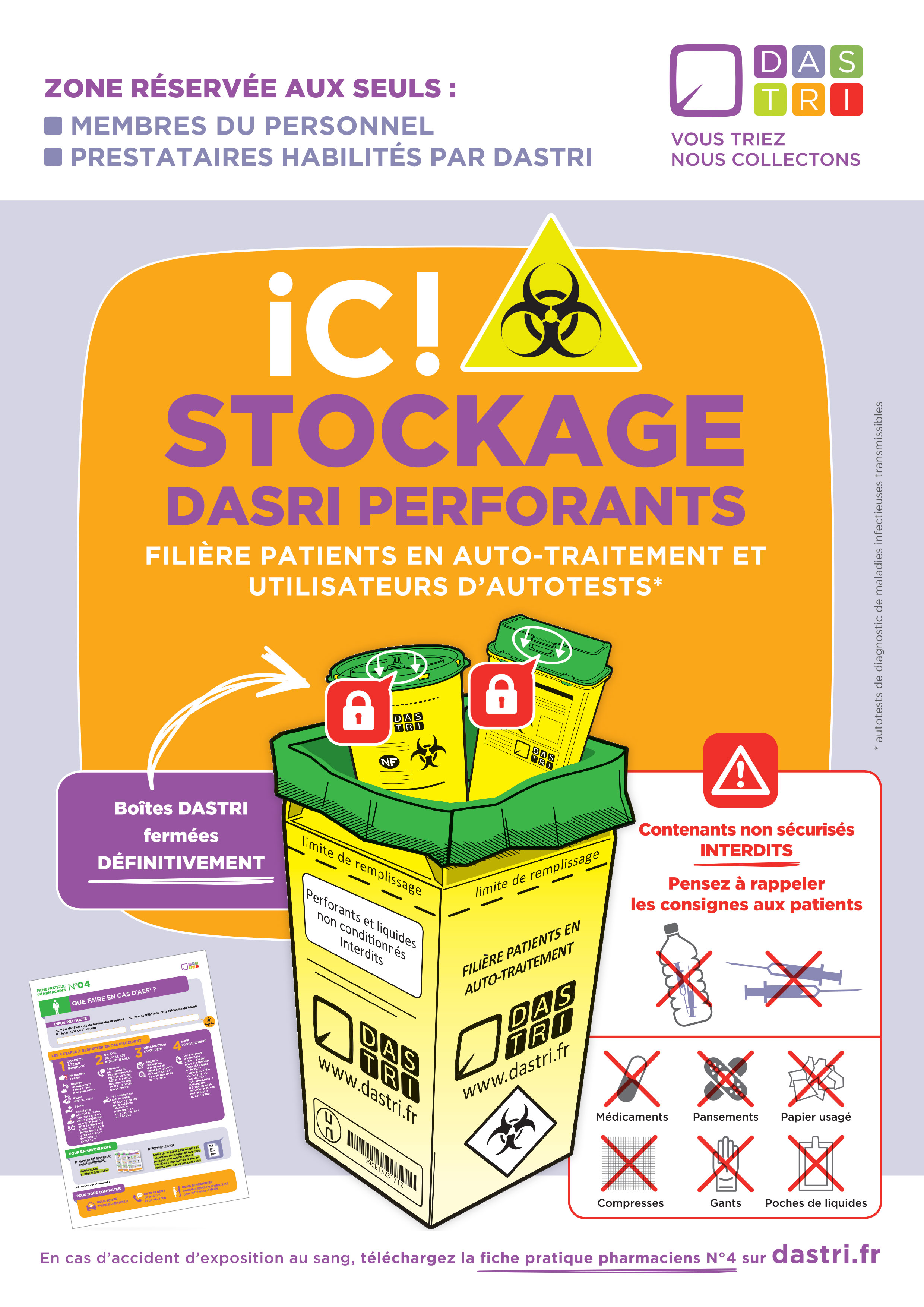 Affiche_stockage_A4_DASTRI_2017_pour_point de collecte du reseau DASTRI